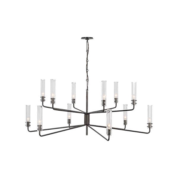 【Visual Comfort】アメリカ・デザイン照明 シャンデリア「Casoria Grande Two Tier Chandelier」12灯　ブロンズ（W1422×H762mm）
