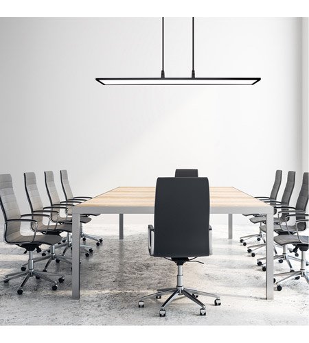 【WAC LIGHTING】ブラックシャンデリアシーリングライト「Line」1灯（L1219×W254×H99mm）
