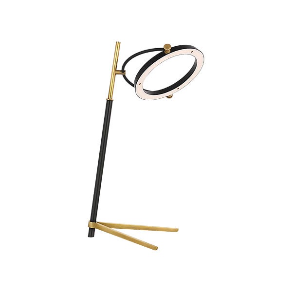 【Visual Comfort】テーブルライト LED 「Mistral Medium Ring Lamp」　ゴールド (W254×H533〜559mm)