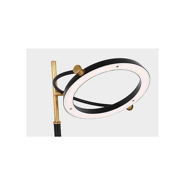 【Visual Comfort】テーブルライト LED 「Mistral Medium Ring Lamp」　ゴールド (W254×H533〜559mm)