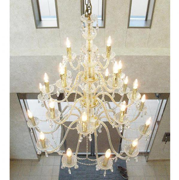 【1台在庫有!ゴールドのみ】【LA LUCE】クリスタルシャンデリア 24灯 ゴールドorクローム(W1250×H1150mm)