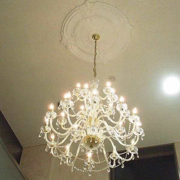 【1台在庫有!ゴールドのみ】【LA LUCE】クリスタルシャンデリア 24灯 ゴールドorクローム(W1250×H1150mm)