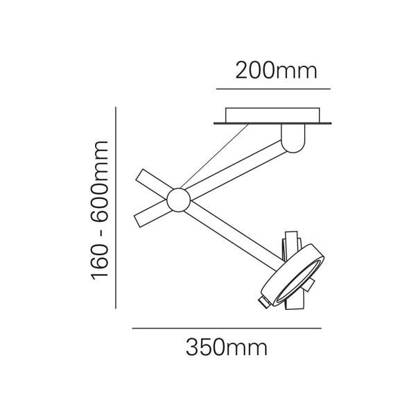 【MARETTI】オランダ・デザイン照明「HUMBLE」2灯 BLACK（H160-600mm）