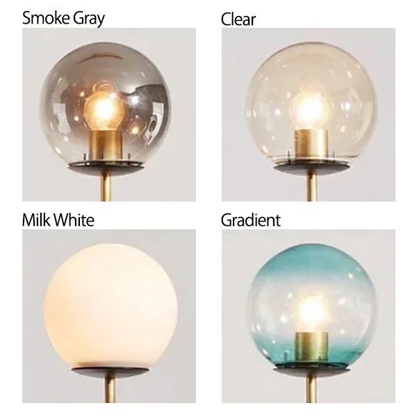 デザイン照明 ガラスボールシェードペンダントランプ 6灯 ゴールド