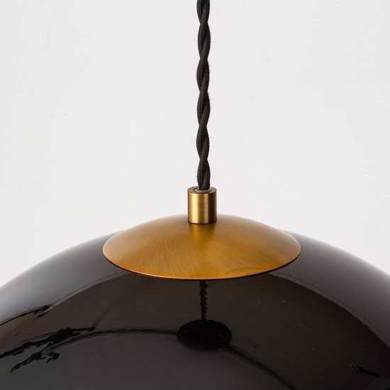 【HERMOSA】ペンダントライト「COPEN LAMP・S」1灯・BLACK(W350×H175mm)