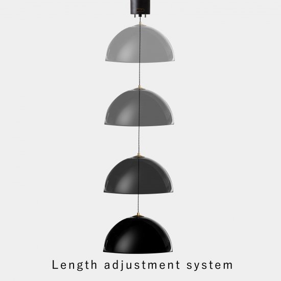 【HERMOSA】ペンダントライト「COPEN LAMP・S」1灯・BLACK(W350×H175mm)