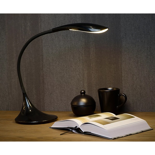 【LUCIDE】ベルギー デザイン照明 テーブルライト「EMIL」Black(φ170×H375mm)