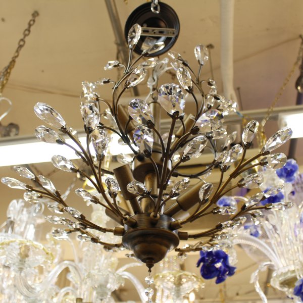 1台在庫有！】インテリア照明 リーフシャンデリア 7灯 アンティーク