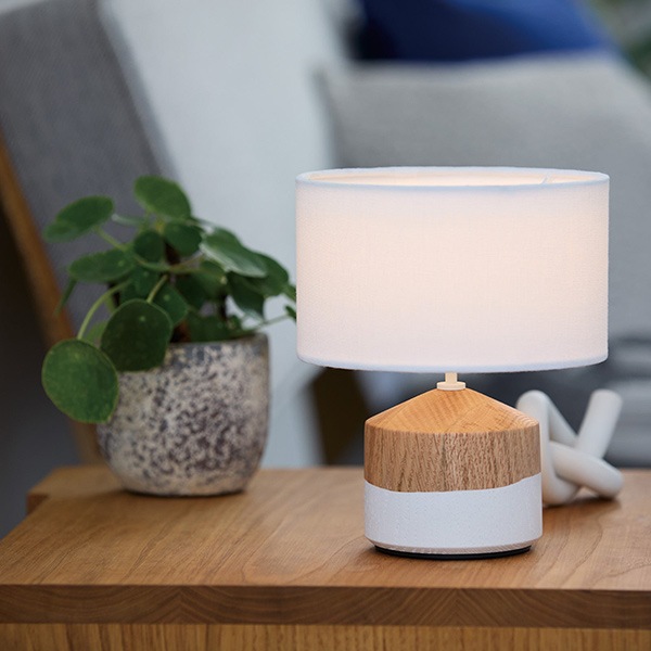 アルベロLEDテーブルランプ「Albero LED-table lamp」ブラウン／ホワイト（φ163×H197mm）