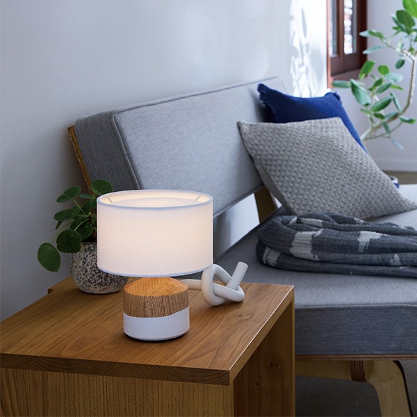 アルベロLEDテーブルランプ「Albero LED-table lamp」ブラウン／ホワイト（φ163×H197mm）