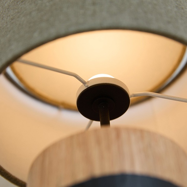 アルベロLEDテーブルランプ「Albero LED-table lamp」ブラウン／ホワイト（φ163×H197mm）