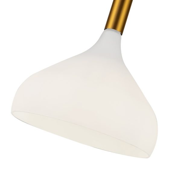 【Alora】アメリカ デザイン照明 ペンダントライト 「Belleview」1灯 ゴールド(Φ300×H360mm)