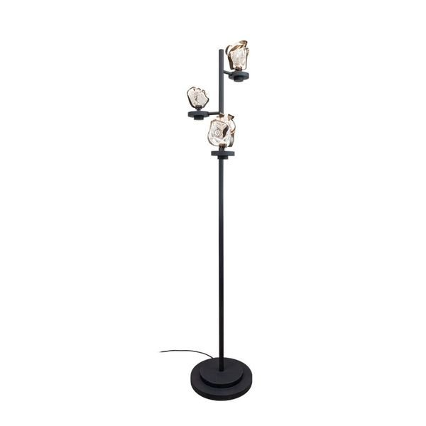 【MARETTI】オランダ・フロアランプ「GLASS JEWEL」3灯  BRONZE（φ250×H1600mm）