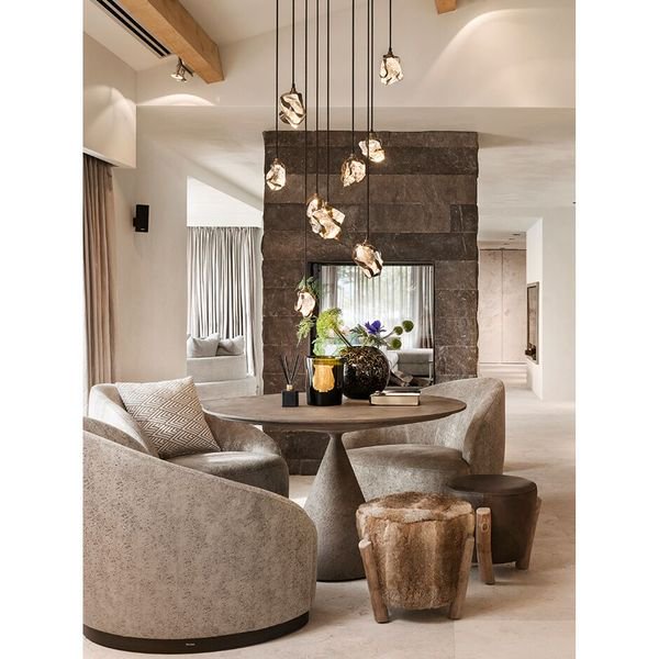 【MARETTI】オランダ・シーリングペンダントライト「GLASS JEWEL」9灯  BRONZE（φ600×H1700mm）