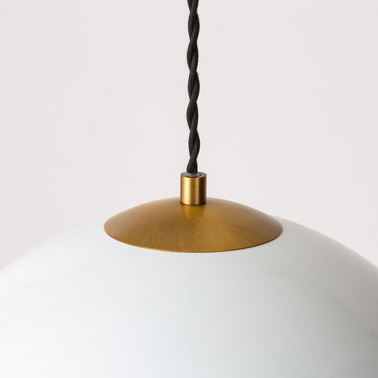 【HERMOSA】ペンダントライト「COPEN LAMP・S」1灯・WHITE(W350×H175mm)