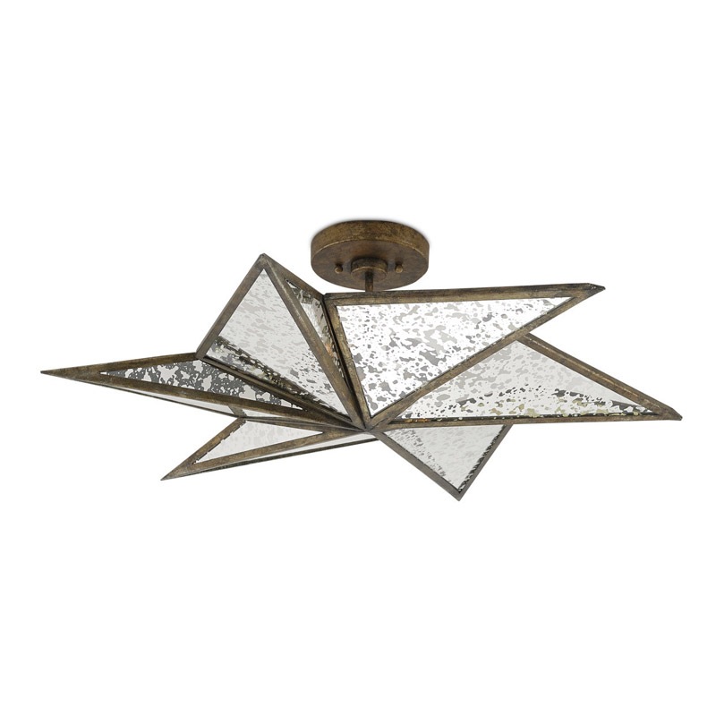 【CURREY】アメリカ・シーリングライト 3灯「Stargazer」ブロンズ（φ762×H254mm）