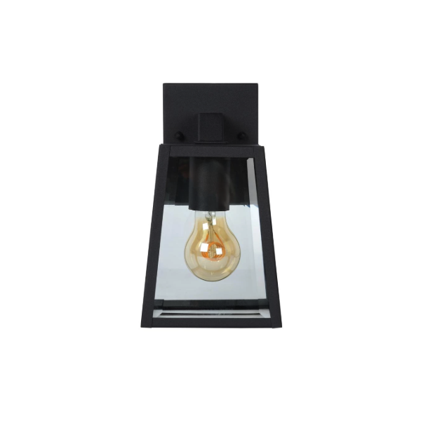 【LUCIDE】ベルギー インドア/アウトドアウォールライト「MATSLOT」Black 1灯(W142×D130×H246mm)
