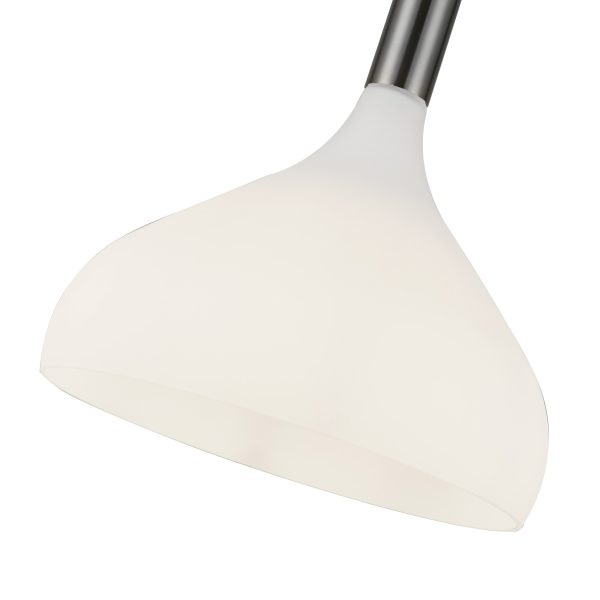 【Alora】アメリカ  デザイン照明 ペンダントライト 「Belleview」1灯 シルバー（Φ300×H360mm）