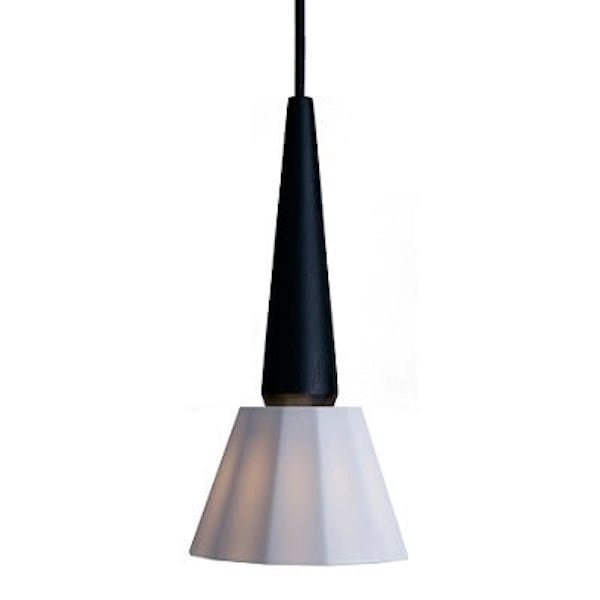 【1台在庫有！引掛けシーリングタイプ】【MOARE】日本製・飛騨木のサステナブルな木製照明  「ティーポペンダント（ブラック／白磁）」ペンダントライト 1灯(Φ162×H313mm)