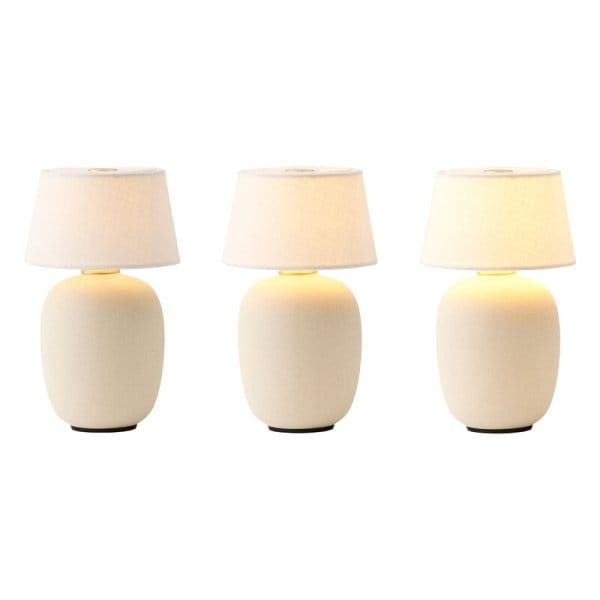 【Menu】北欧デザイン照明「Torso Portable table lamp, sand」テーブルライト(Φ120×H200mm)