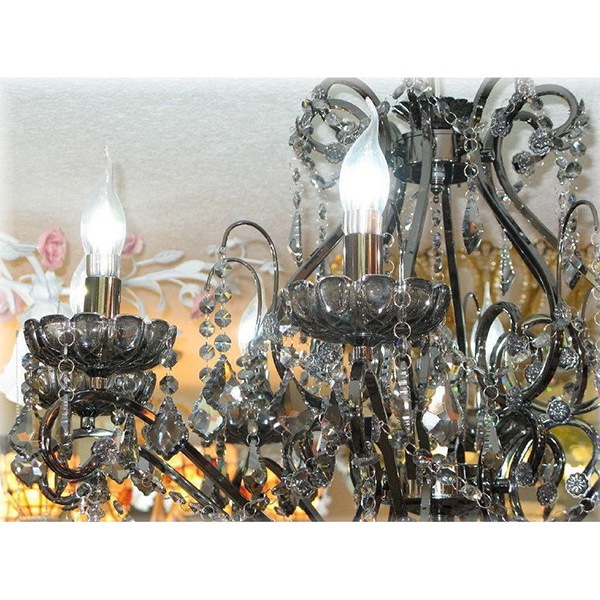 クリスタルシャンデリア 8灯 ブラック（W750×H400mm） | EL JEWEL