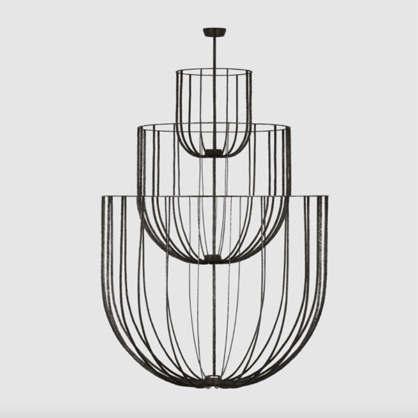【TECH LIGHTING】アメリカ モダンシャンデリア「Sanchi Grande Three Tier Chandelier」LED照明 ブラック（W1220×D1220×H1677mm）