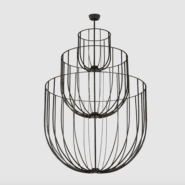 【TECH LIGHTING】アメリカ モダンシャンデリア「Sanchi Grande Three Tier Chandelier」LED照明 ブラック（W1220×D1220×H1677mm）