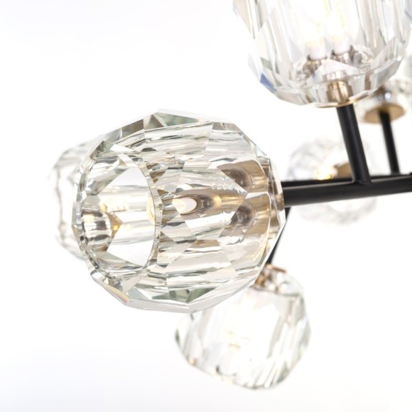 【Richmond Interiors】オランダ・インテリア照明「Quinty」ブラック　12灯（W700×D700×H850mm）