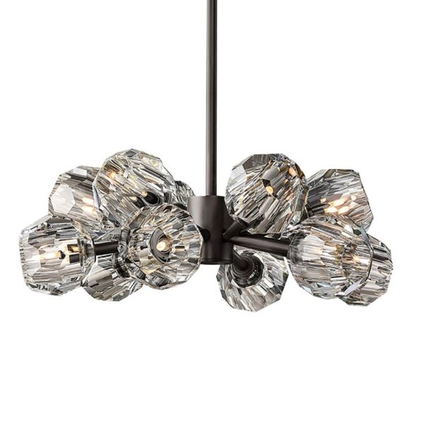 【Richmond Interiors】オランダ・インテリア照明「Quinty」ブラック　12灯（W700×D700×H850mm）