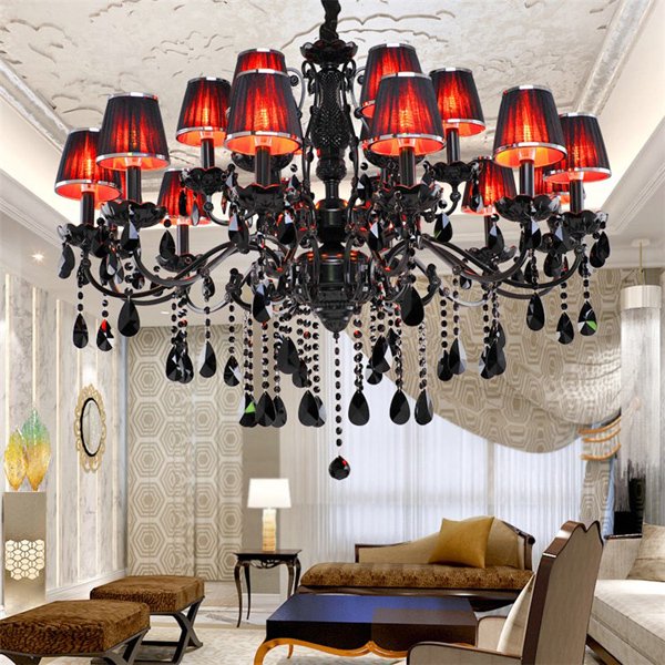 廃番】シェードシャンデリア・ブラック15灯（W880×H750mm） | EL JEWEL