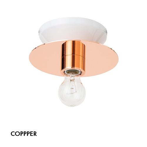 【HERMOSA】PICCOLA ピッコラ シーリングランプ スチールシェード 1灯 カッパー（W180×H80mm）