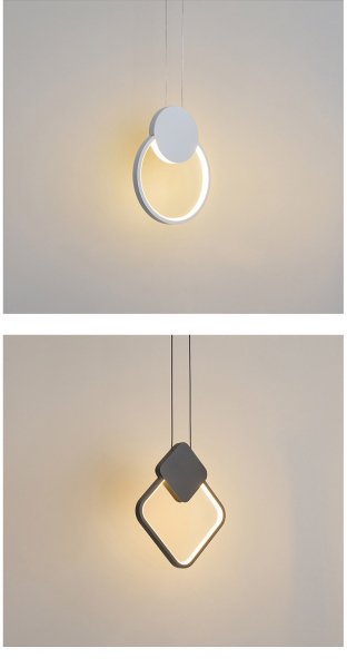【リーズナブル】LEDペンダントライト ホワイト/ブラック style A/B/C （D200mm×H260mm/D240mm×H270mm/D100mm×H380mm）