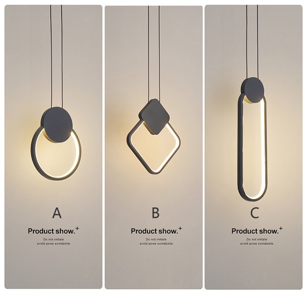 【リーズナブル】LEDペンダントライト ホワイト/ブラック style A/B/C （D200mm×H260mm/D240mm×H270mm/D100mm×H380mm）