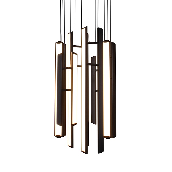 【WorkOf】アメリカ・デザイン照明 ペンダントライト「CHIME CHANDELIER」 6色（W407×D407×H737mm）