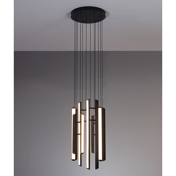 【WorkOf】アメリカ・デザイン照明 ペンダントライト「CHIME CHANDELIER」 6色（W407×D407×H737mm）