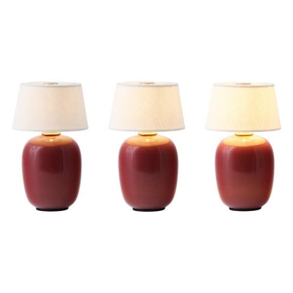 【Menu】北欧デザイン照明「Torso Portable table lamp, ruby」テーブルライト(Φ120×H200mm)