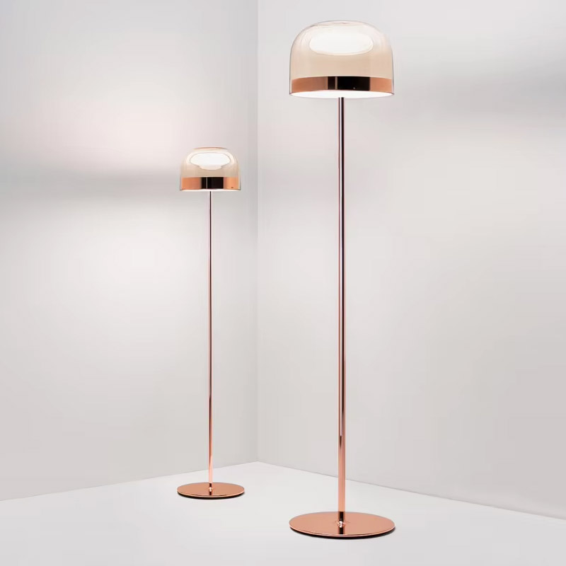 デザイン照明 モダンフロアライト ローズゴールド（H1350／H1600mm）