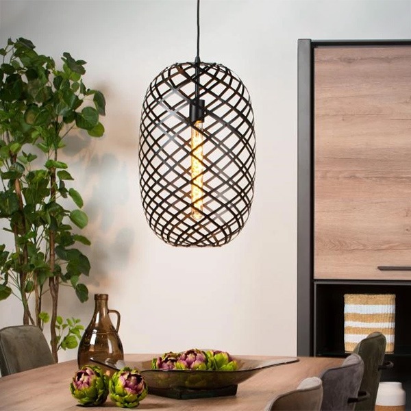 【LUCIDE】ベルギー デザイン照明 ペンダントライト「WOLFRAM」Black(φ320×H500mm)