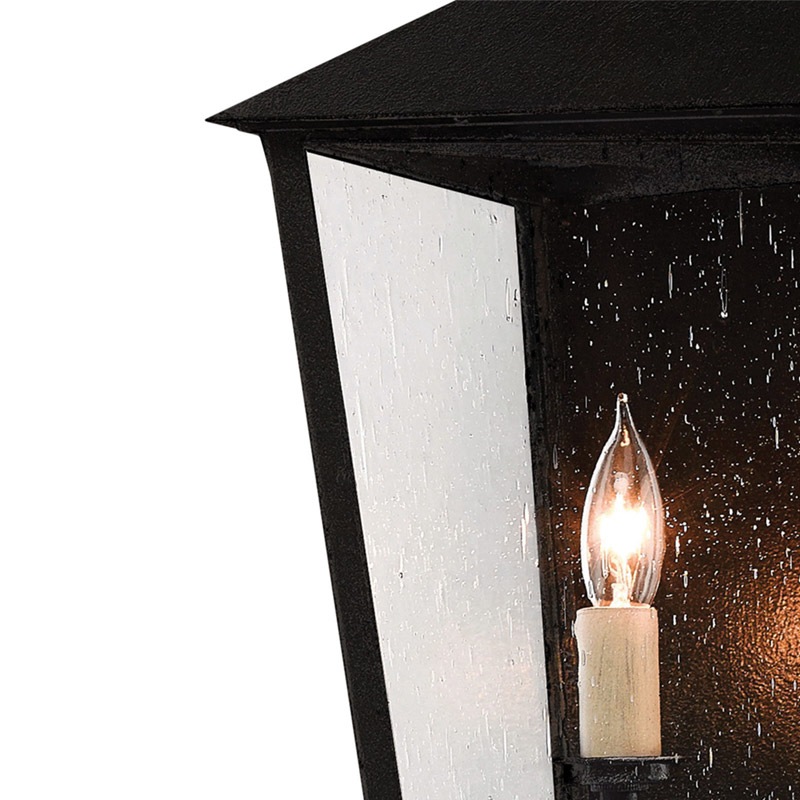 【CURREY】アメリカ・アウトドアウォールライト 2灯「Bening」M ブラック（W300×D340×H450mm）