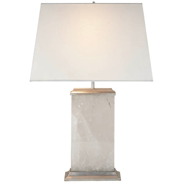 【Visual Comfort】テーブルライト 2灯 「Crescent Table Lamp」　ホワイト・シルバー (W457×H686mm)