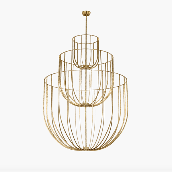 【TECH LIGHTING】アメリカ モダンシャンデリア「Sanchi Grande Three Tier Chandelier」LED照明 ゴールド（W1220×D1220×H1677mm）