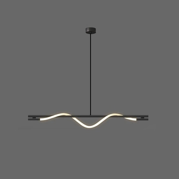 チューブ照明　ペンダントライト　Black／White／Gold／Shilver（W1200／1500／1800mm）