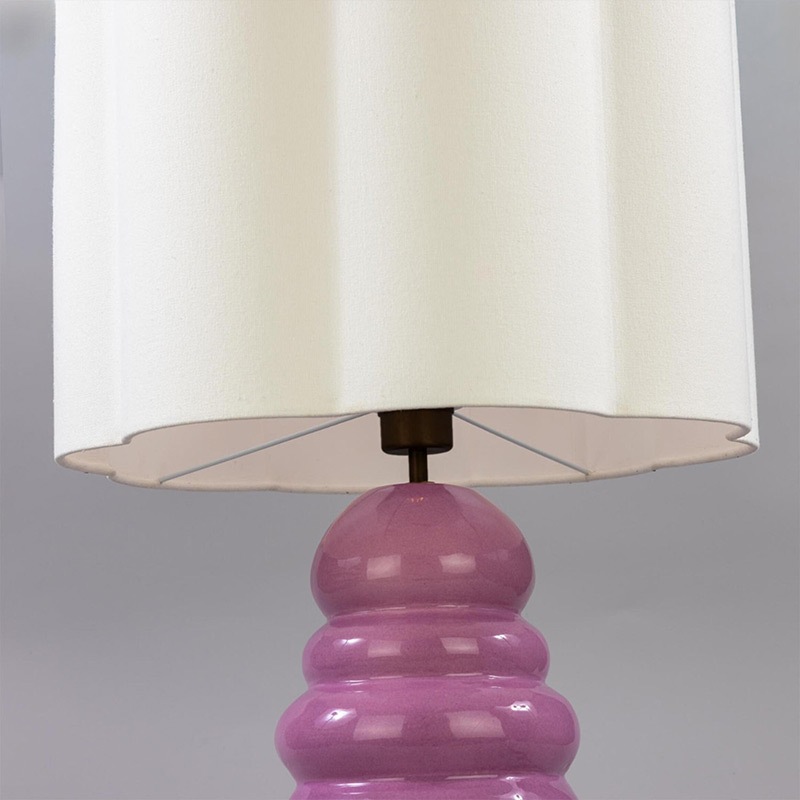 【Mullan】アイルランド「Safi-Small」セラミックテーブルライト 1灯（φ450×H750mm）Carnation Pink