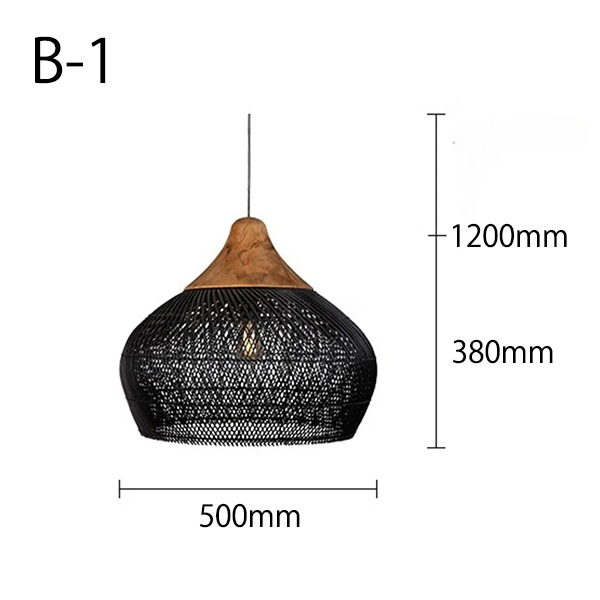 モダン照明 LEDペンダントライト ブラック（W250～700mm×H190
