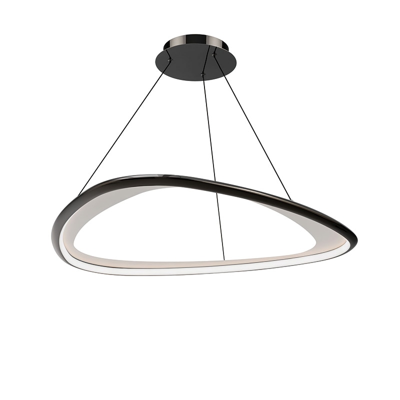 【WAC LIGHTING】アメリカ・LEDペンダントライト「Oyster」ブラッククローム(φ830×H20mm)※要問合せ