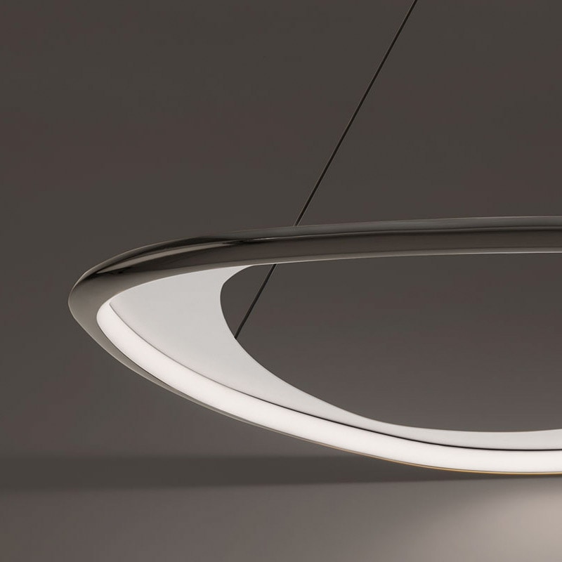 【WAC LIGHTING】アメリカ・LEDペンダントライト「Oyster」ブラッククローム(φ830×H20mm)※要問合せ
