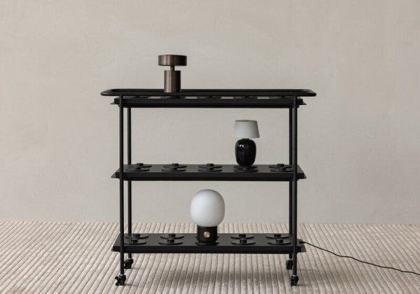 【Menu】北欧デザイン照明「Torso Portable table lamp, black」テーブルライト(Φ120×H200mm)