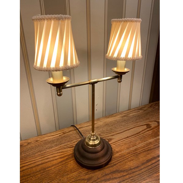 【LAMPS】アンティーク調シェードテーブルライト(W340×D150×H460mm)