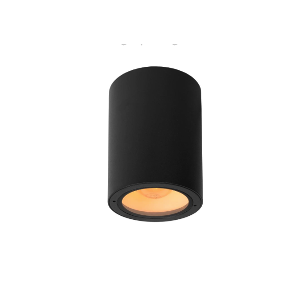 【LUCIDE】ベルギー インドア／アウトドアシーリングスポットライト「VOLANTIS」Black 1灯（φ108×H155mm）