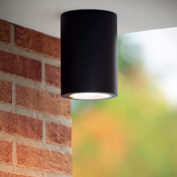 【LUCIDE】ベルギー インドア／アウトドアシーリングスポットライト「VOLANTIS」Black 1灯（φ108×H155mm）